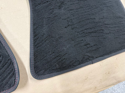 2024-2026 Ford Mustang GT Front Floor Mats Carpet "Red Stitch"