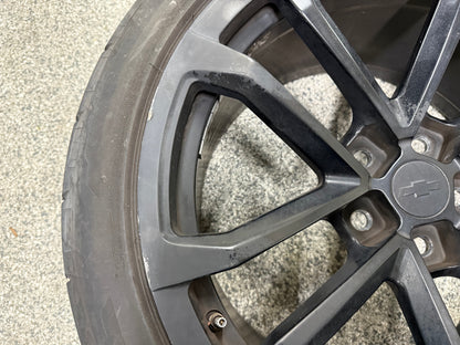 2012-2015 Chevrolet Camaro ZL1 20x11" Black Wheel Rim Tire Firestone 305/35/20