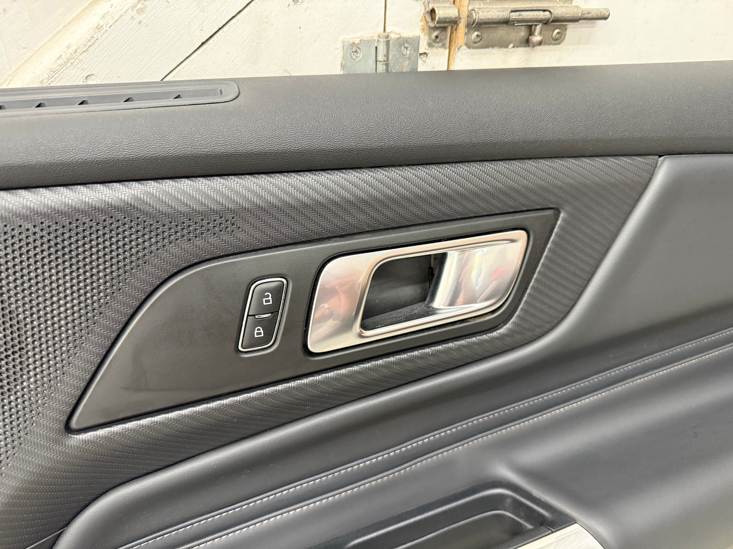 2024-2026 Mustang GT EcoBoost LH RH Premium Leather Insert Door Panels Pair