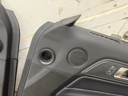 2018-2023 Mustang GT V6 EcoBoost LH RH Premium Leather Insert Door Panels Pair