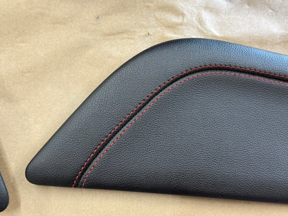 2018-2023 Mustang GT Center Console Top Interior Trim Pieces Leather Red Stitch