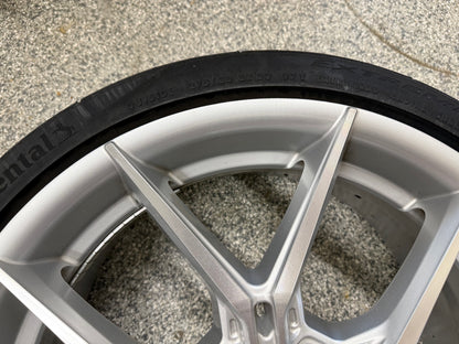 2015-2026 Mustang Niche Prodigy 5 20x9" Silver Wheel/Tire 275/30/20 Continental