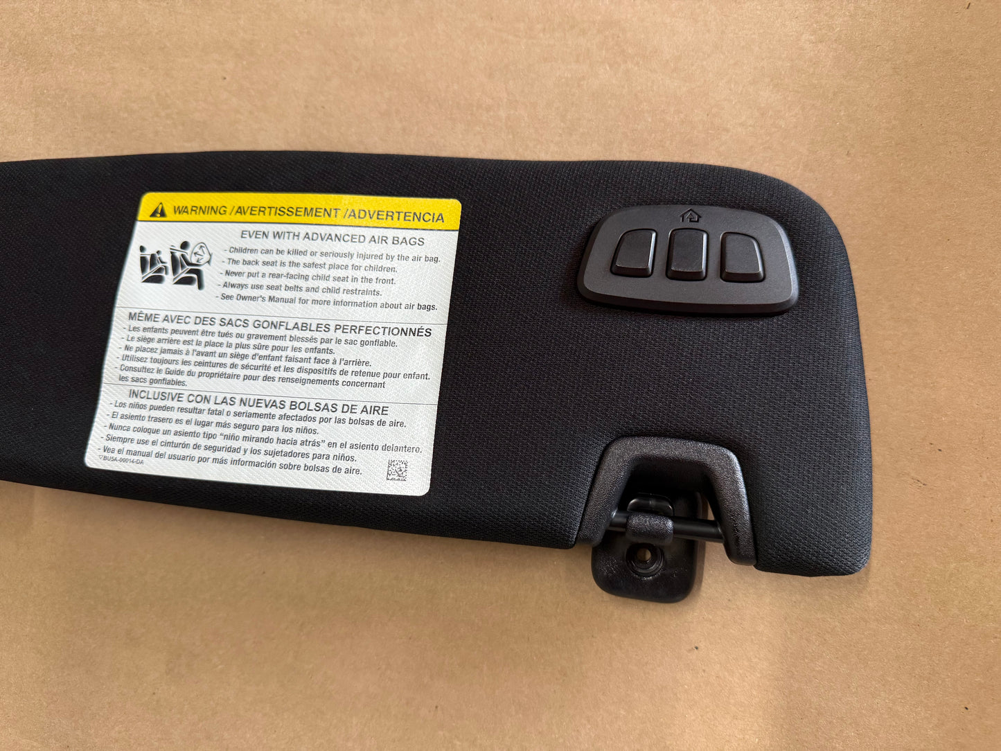 2015-2023 Ford Mustang Coupe Sun Visors Pair "Home Link"