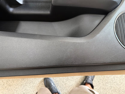 2018-2023 Ford Mustang GT LH Driver Leather Insert Door Panel Grey Stitching