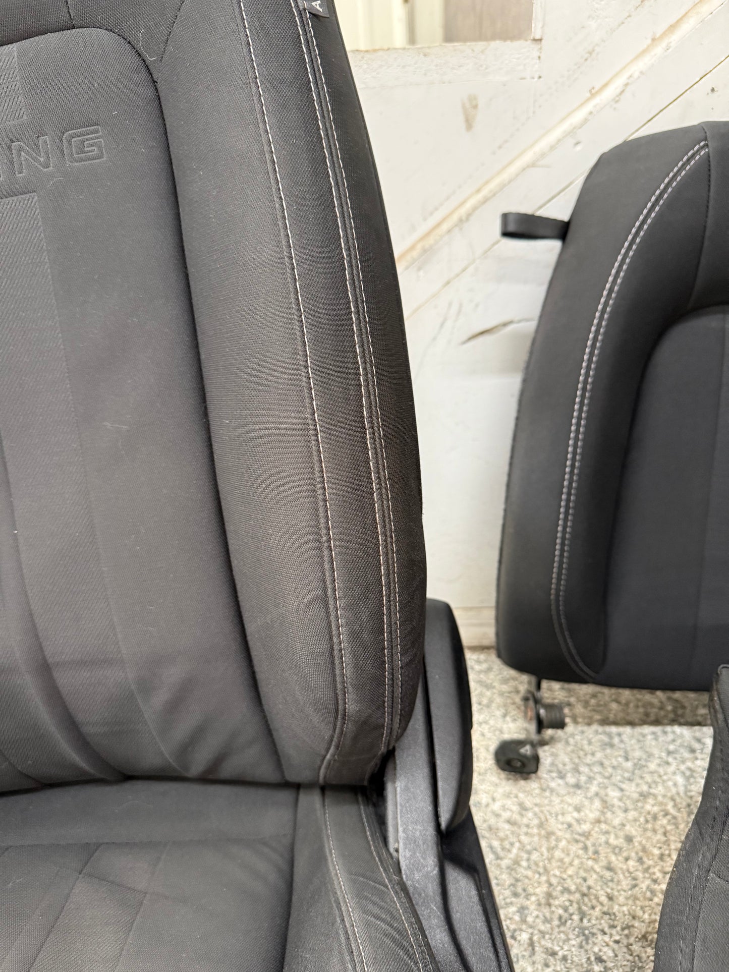 2018-2023 Ford Mustang GT Black Cloth Seats Coupe Front Rear Power Seats