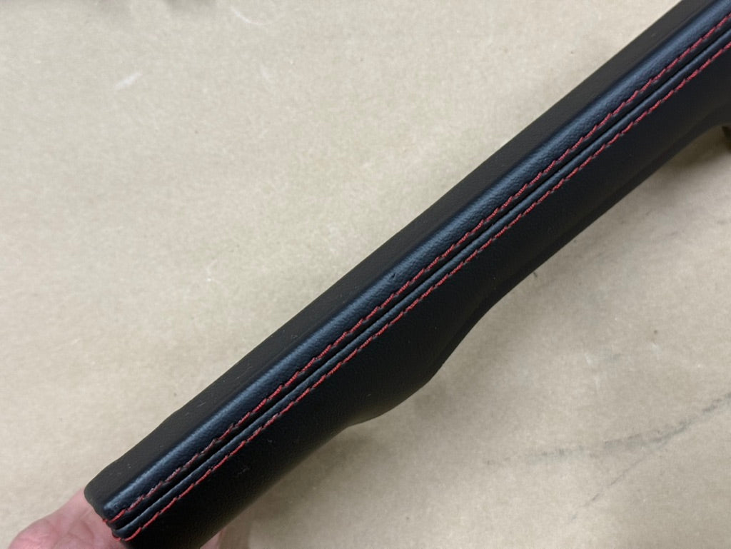 2024-2026 Ford Mustang S650 Dash Trim Leather Pieces RH LH "Red Stitching"
