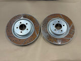 2015-2023 Ford Mustang GT 5.0 Front Slotted Drilled Rotors 15 inch