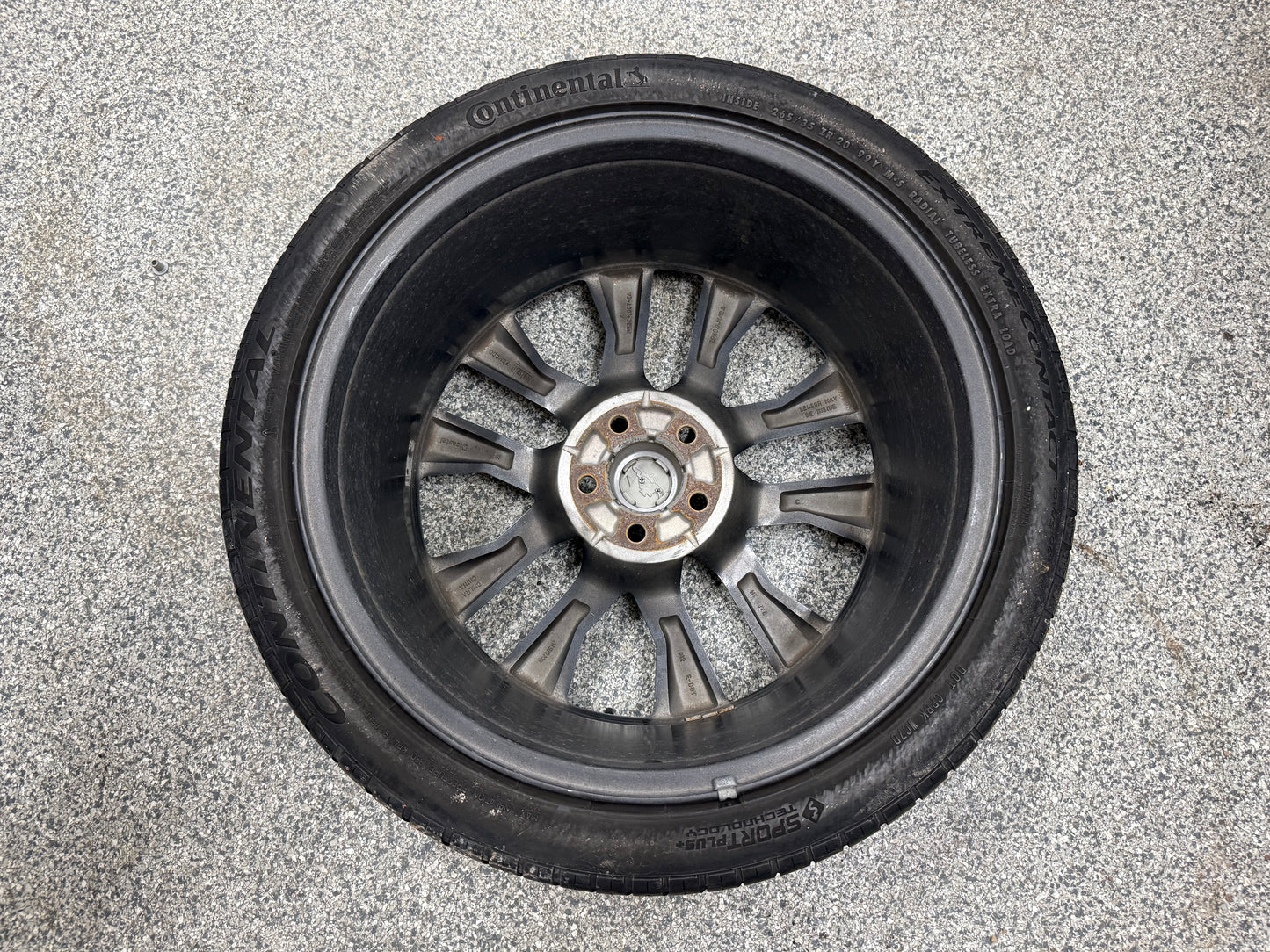 2015-2023 Ford Mustang GT Wheel Rim 20x9" Continental Extreme Contact 265/35/20