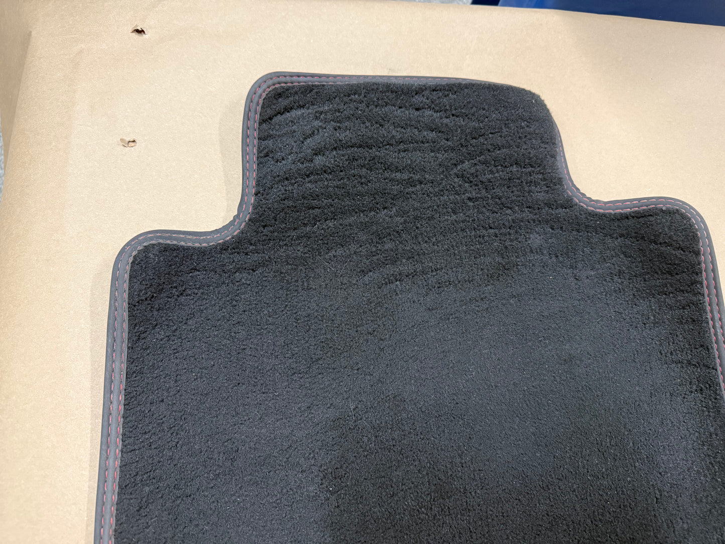 2024-2026 Ford Mustang GT Front Floor Mats Carpet "Red Stitch"