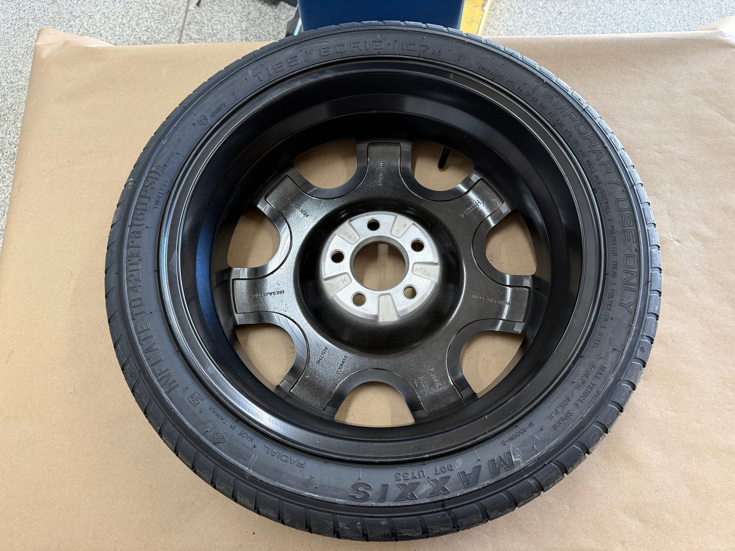2015-2026 Ford Mustang GT Spare Tire 155/60/18 "Black"