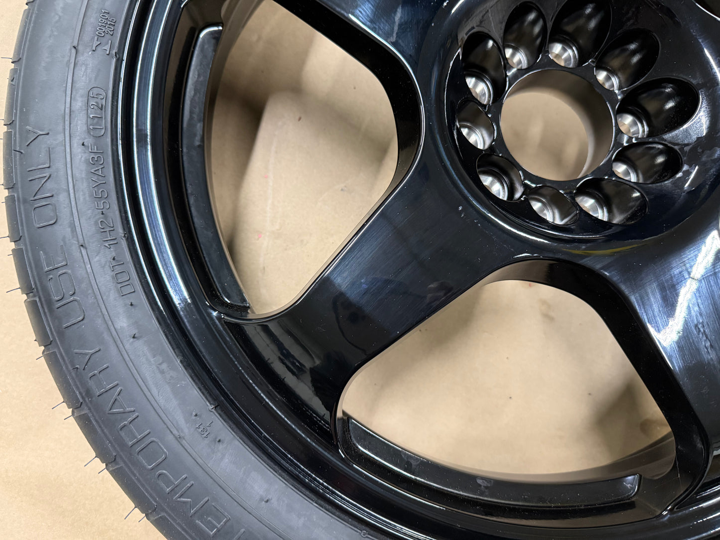2015-2026 Ford Mustang GT Modern Spare Spare Tire 135/70/19 "Black"