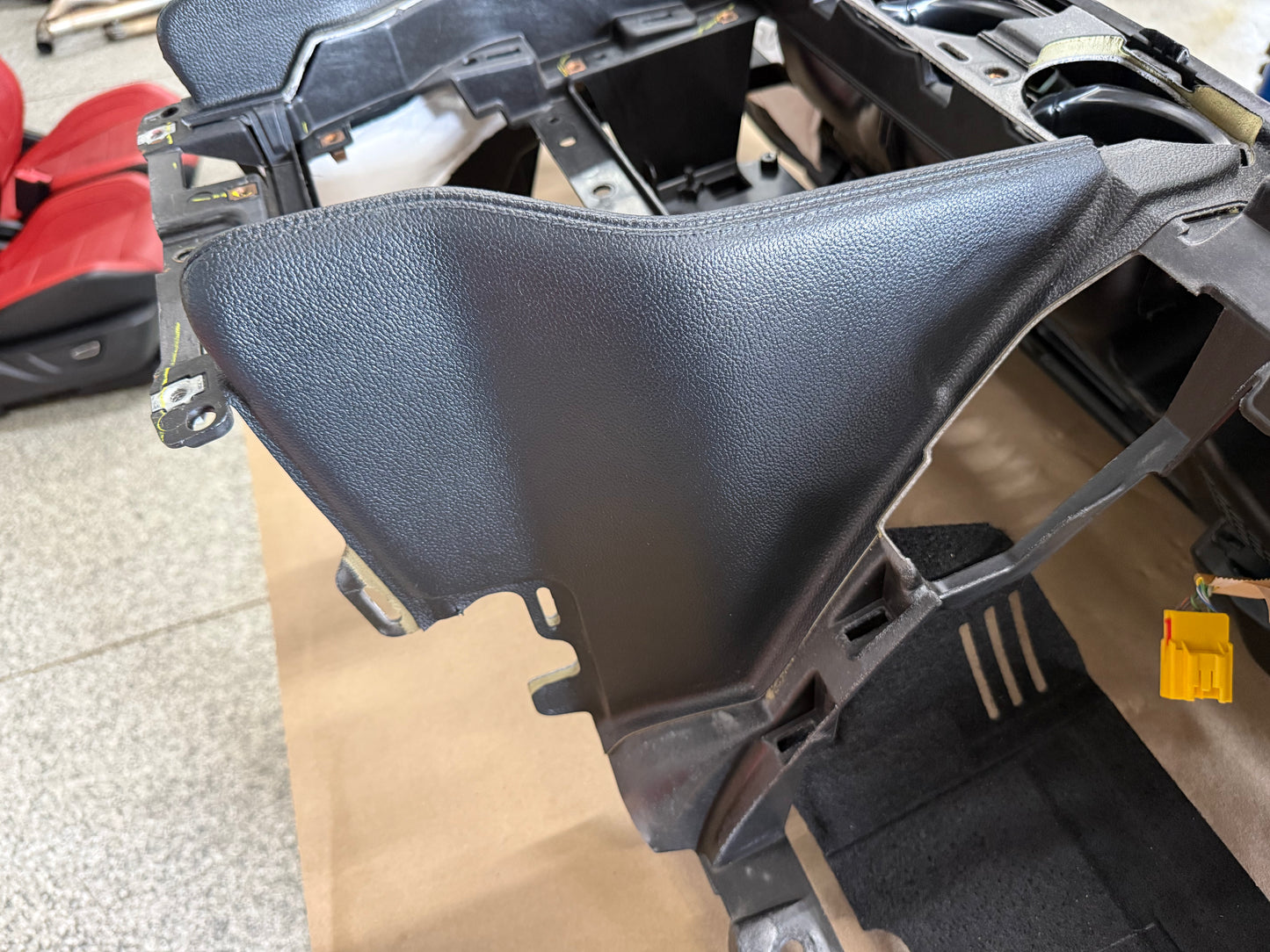 2015-2017 Ford Mustang GT 5.0 Leather Dash Pad Frame "Red Stitch"