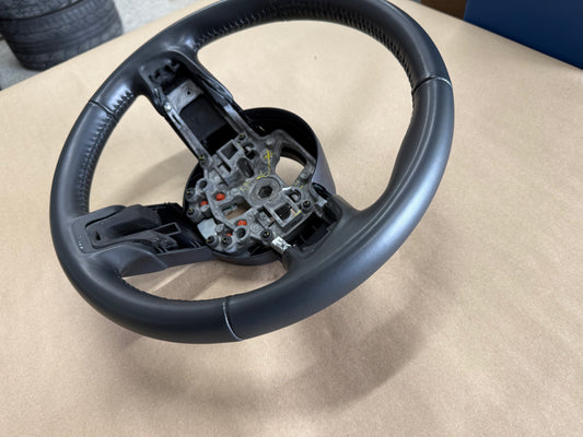2018-2023 Ford Mustang Bare Leather Steering Wheel Black "Manual"