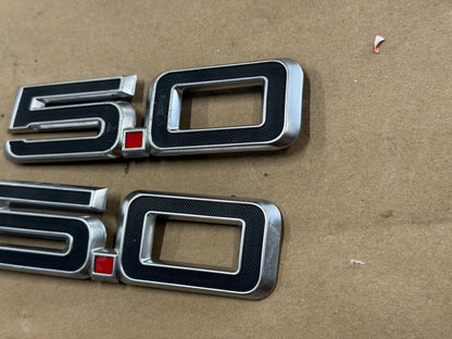 2024-2026 Ford Mustang GT 5.0 RH LH Pair Fender Emblems