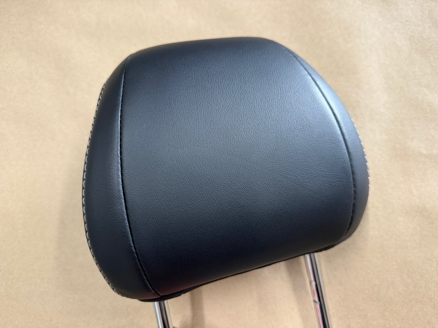 2018-2023 Ford Mustang LH Driver Seat Headrest "White/Grey Stitch"