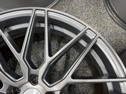 2015-2023 Ford Mustang F1R F103 Brushed Silver Wheels Set of 4 20x10"