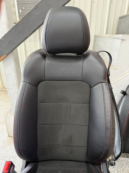 2018-2023 Ford Mustang GT California Special Front Rear Seats Black Red Stitch