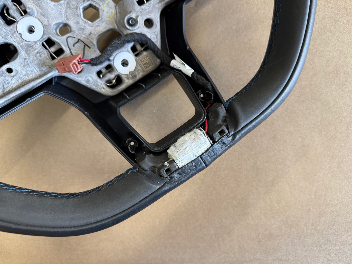 2024-2026 Ford Mustang Dark Horse Suede Leather Steering Wheel "Manual"