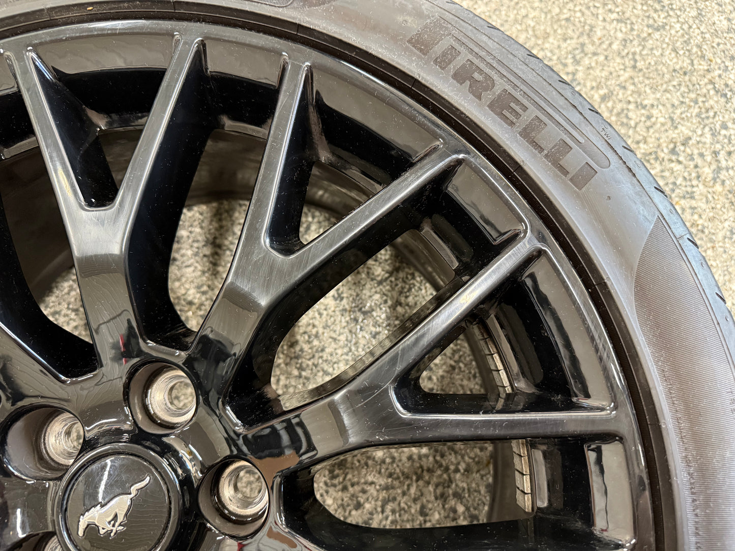 2015-2023 Mustang GT 5.0 19x9" Wheel Rim PP1 Rear 255/40/19 Pirelli