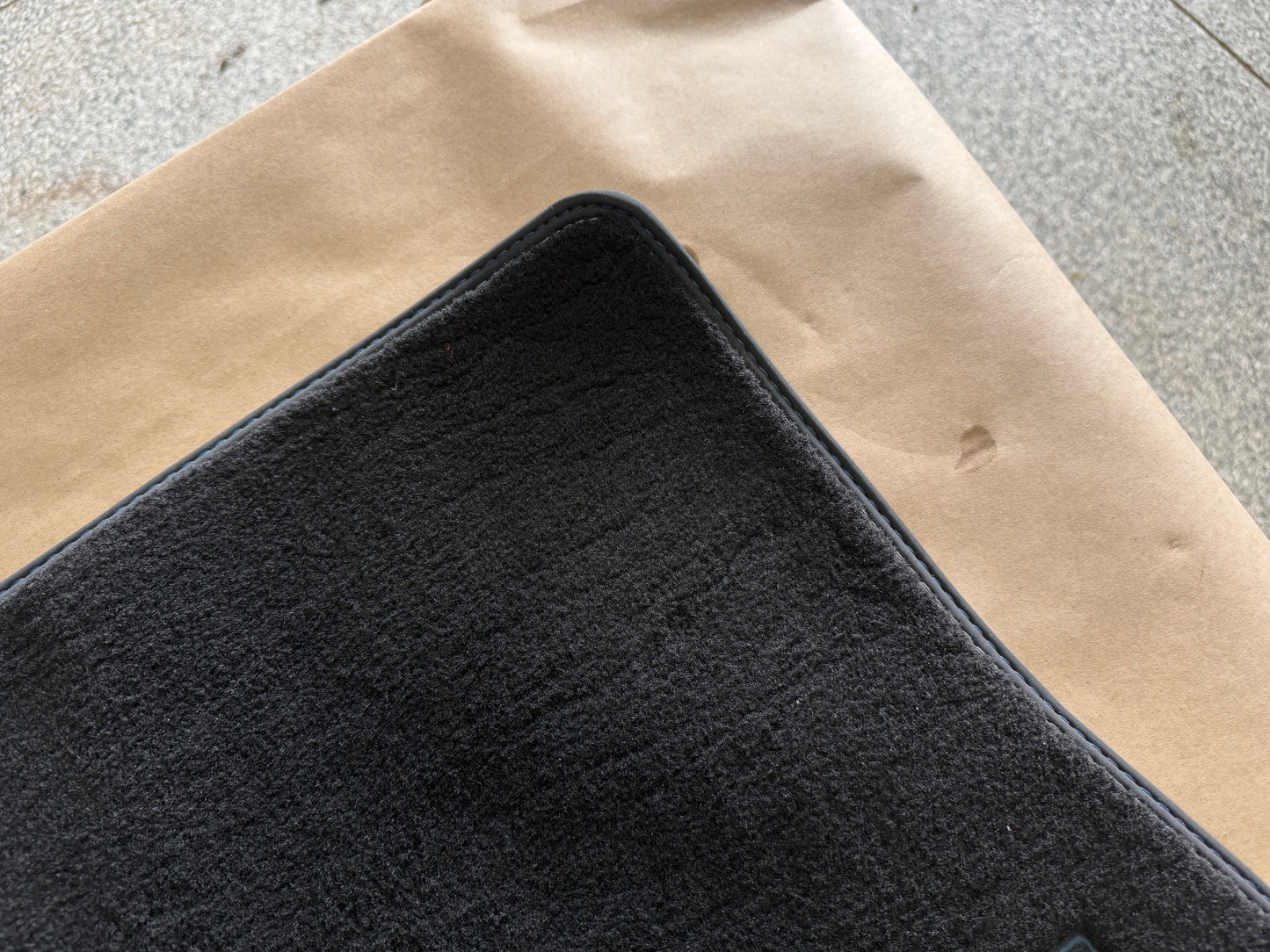 2024-2026 Ford Mustang GT/CS Front Floor Mats Carpet "Blue Stitch"