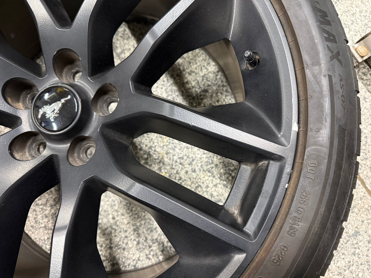 2015-2023 Ford Mustang GT Black Wheel Rim 20x9" General G Max 275/35/20