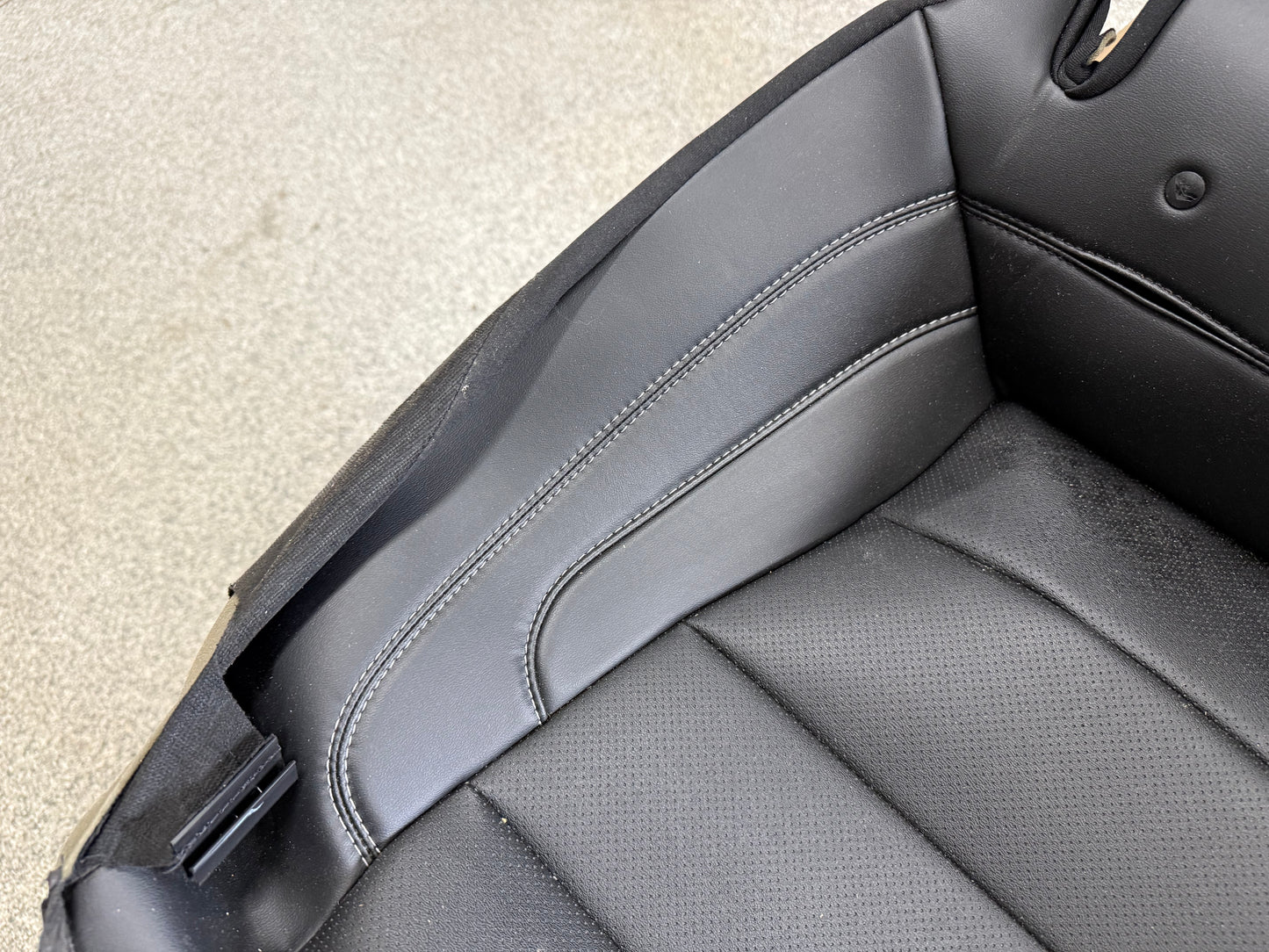 2018-2023 Ford Mustang GT Black Leather Coupe Rear Seat Covers