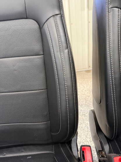 2018-2023 Ford Mustang GT Black Leather Front Rear Power Seats Heat Cooled Vert