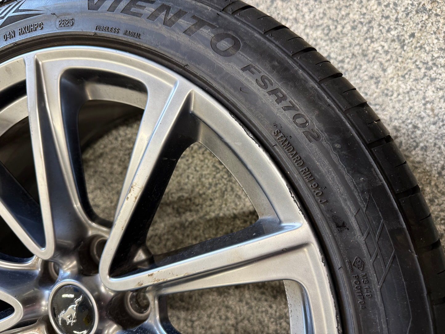 2015-2023 Ford Mustang GT Wheel Rim 19"x8.5" Fortune Viento 255/40/19