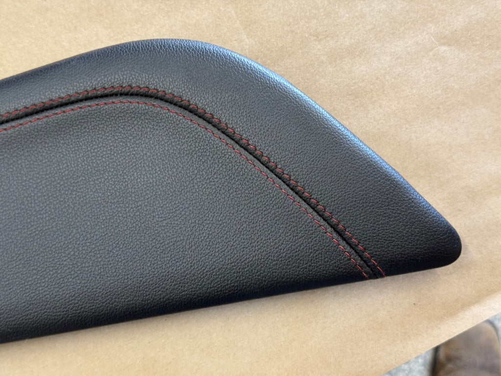 2018-2023 Mustang GT Center Console Top Interior Trim Pieces Leather Red Stitch