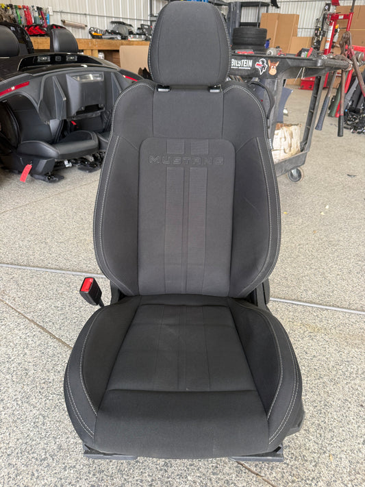 2018-2023 Ford Mustang GT Coupe LH Driver Seat Black Cloth