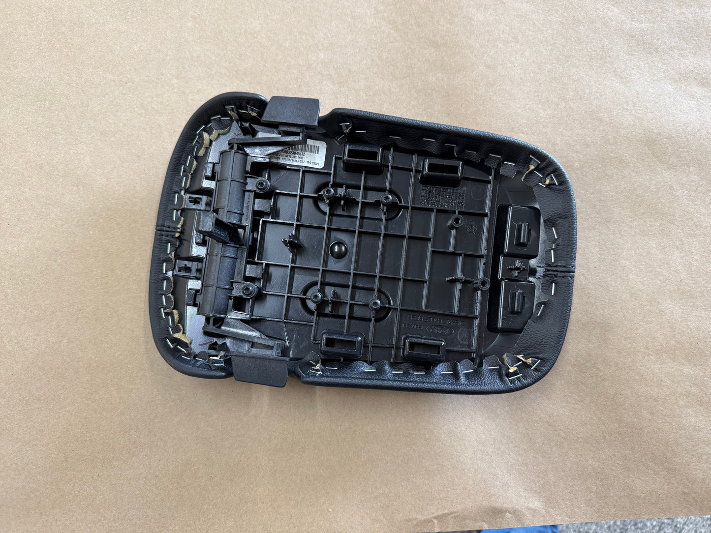 2015-2023 Ford Mustang Center Top Console Lid Armrest Black Stitching