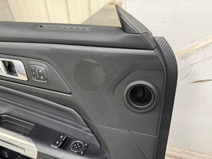 2024-2026 Ford Mustang GT LH Driver Leather Insert Door Panel Grey Stitching