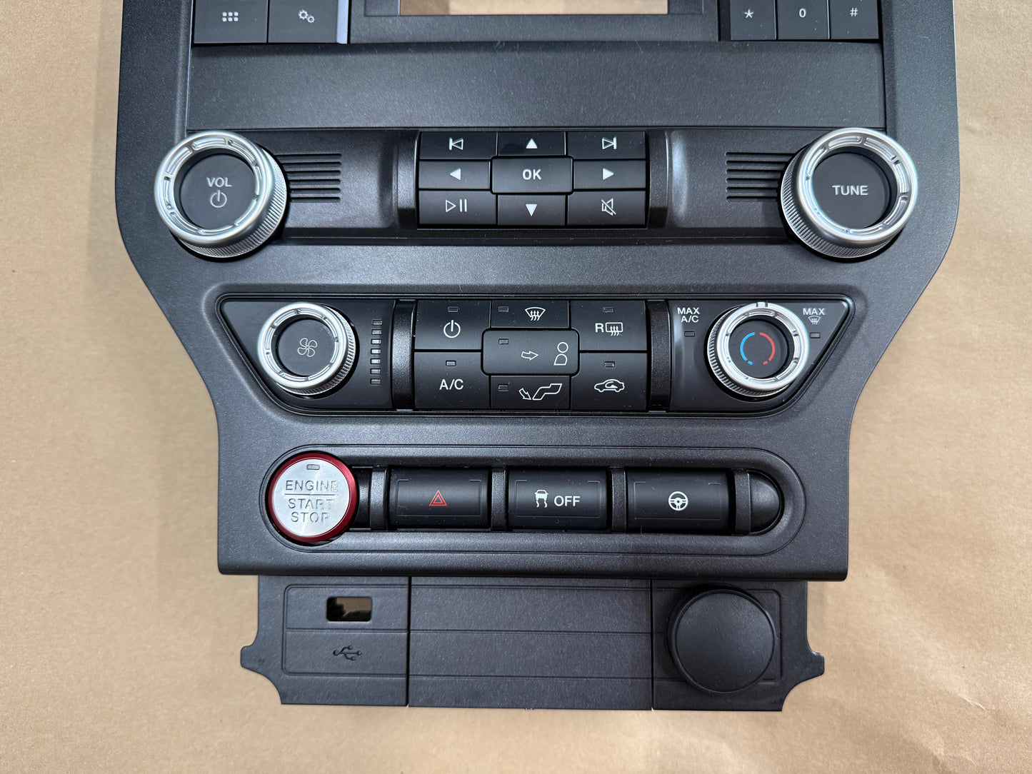 2018-2023 Ford Mustang GT Face Plate Radio Trim Piece