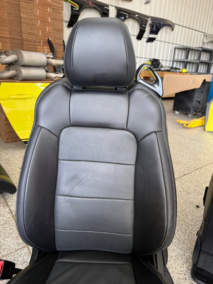 2018-2023 Ford Mustang GT Black Leather Convertible Front & Rear Seats
