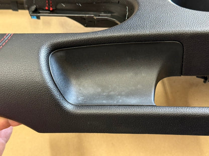 2018-2023 Mustang GT Center Console Top Interior Trim Pieces Leather Red Stitch