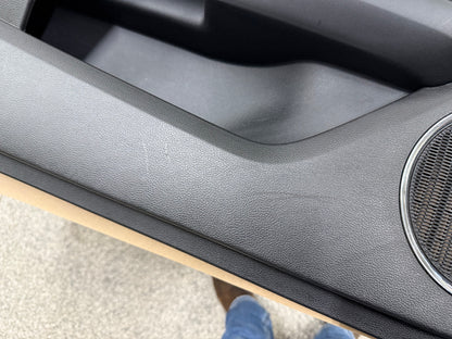 2018-2023 Ford Mustang GT LH Driver Leather Insert Door Panel Grey Stitching