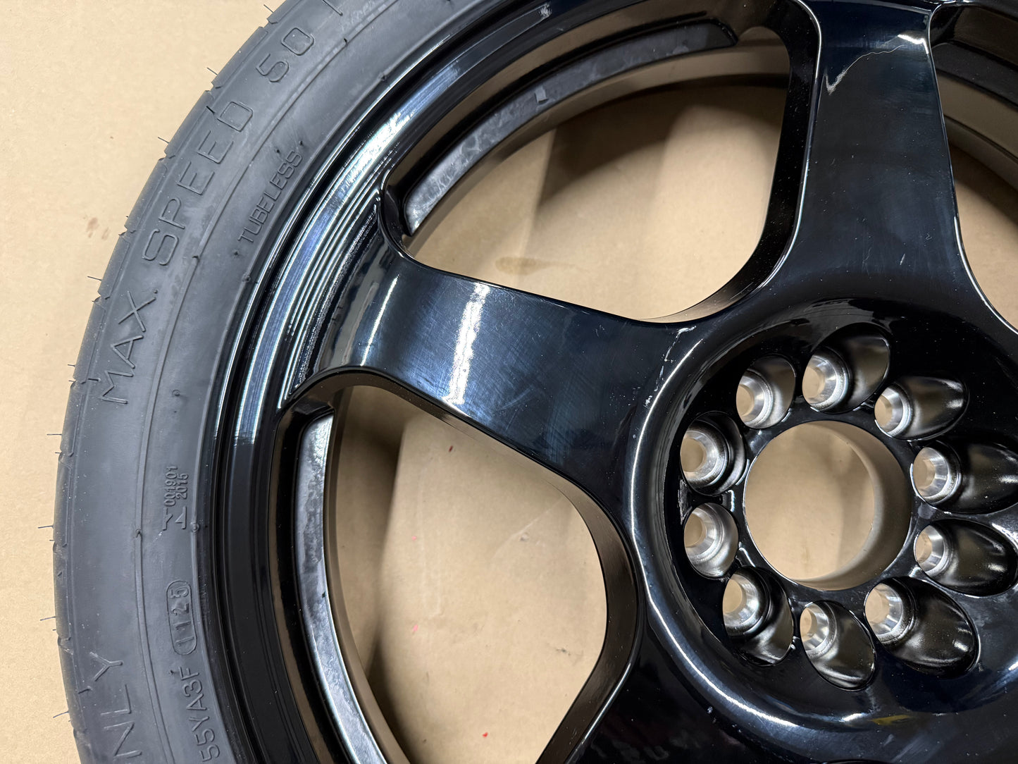 2015-2026 Ford Mustang GT Modern Spare Spare Tire 135/70/19 "Black"