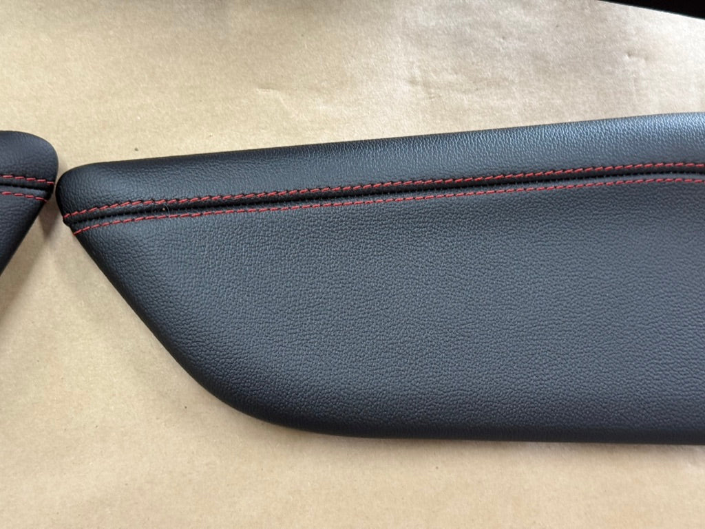 2018-2023 Mustang GT Center Console Top Interior Trim Pieces Leather Red Stitch