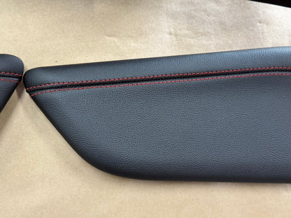 2018-2023 Mustang GT Center Console Top Interior Trim Pieces Leather Red Stitch
