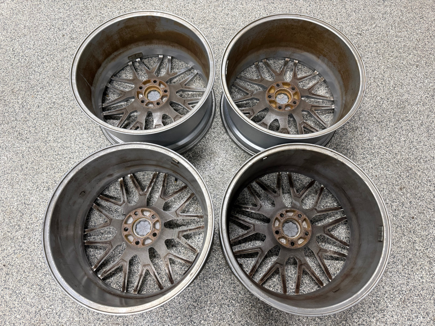 2015-2023 Ford Mustang F1R F103 Brushed Silver Wheels Set of 4 20x10"