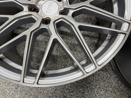 2015-2023 Ford Mustang F1R F103 Brushed Silver Wheels Set of 4 20x10"