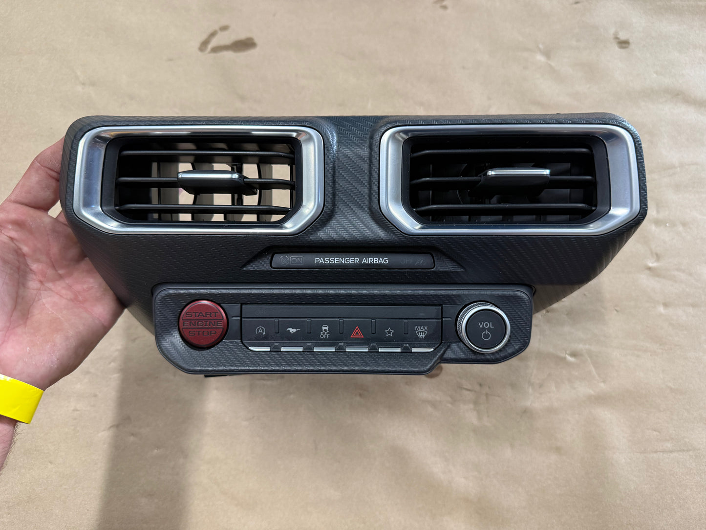 2024-2026 Ford Mustang S650 Center Dash Trim Air Vents Push Start Bezel Panel