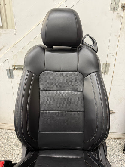 2018-2023 Ford Mustang GT Black Leather Convertible Front & Rear Seats