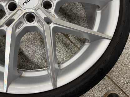 2015-2026 Mustang Niche Prodigy 5 20x9" Silver Wheel/Tire 275/30/20 Continental