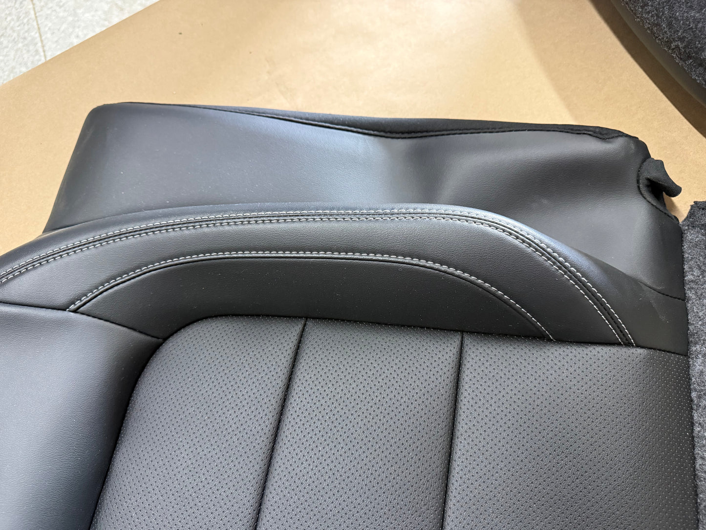 2018-2023 Ford Mustang GT Black Leather Coupe Rear Seat Covers