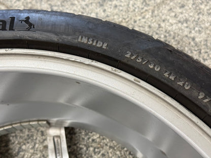2015-2026 Mustang Niche Prodigy 5 20x9" Silver Wheel/Tire 275/30/20 Continental