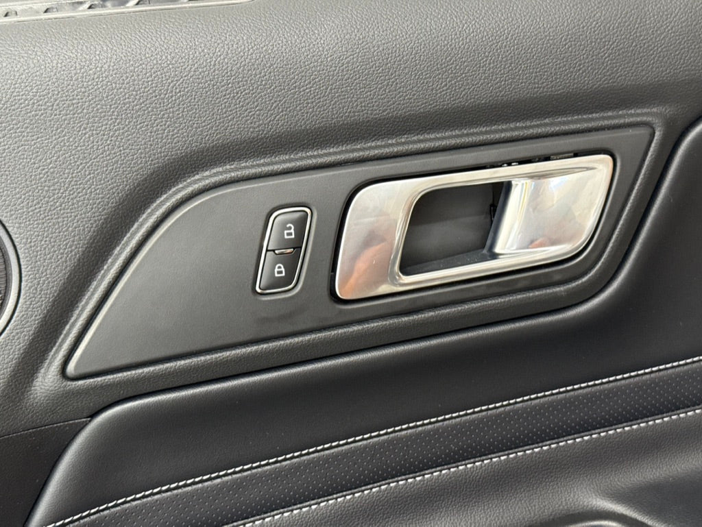 2018-2023 Mustang GT V6 EcoBoost LH RH Premium Leather Insert Door Panels Pair
