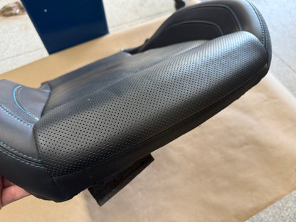2018-2023 Ford Mustang RH Passenger Side Front Lower Leather Seat Cover "Blue Stitch"