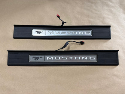 2015-2023 Ford Mustang "My Color" Sill/Scuff Plates Interior Trim Black