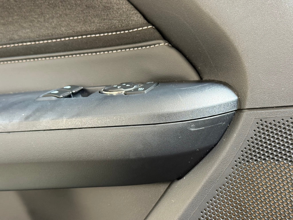 2024-2026 Ford Mustang GT LH Driver Leather/Grey Cloth Insert Door Panel